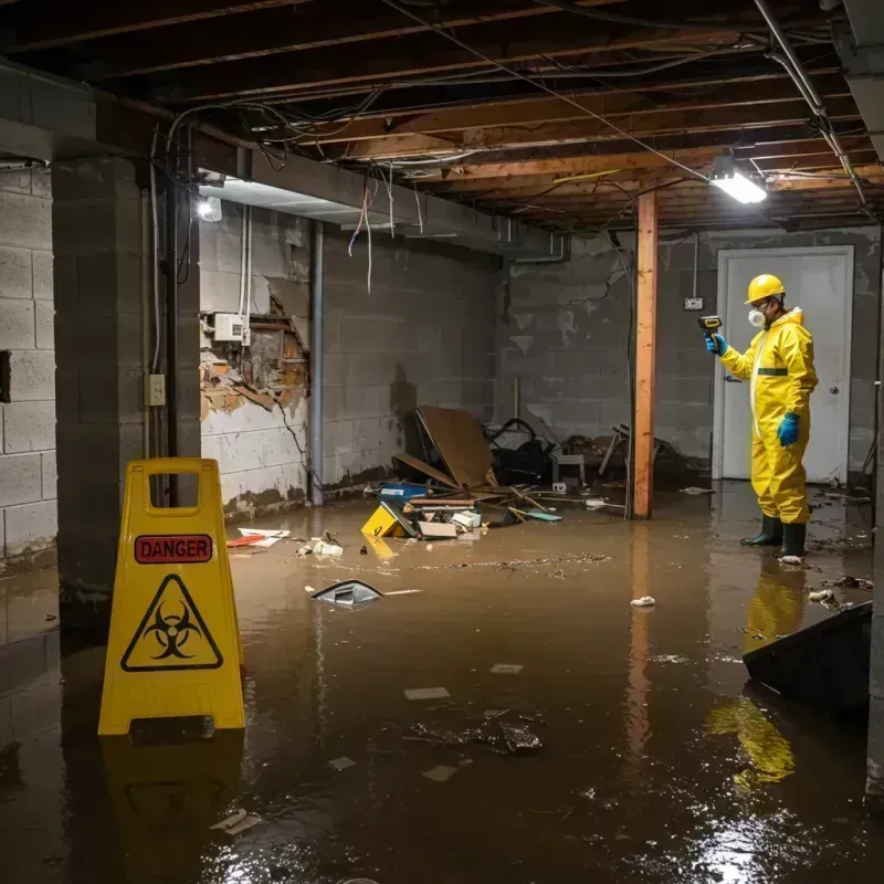 Flooded Basement Electrical Hazard in Gotha, FL Property